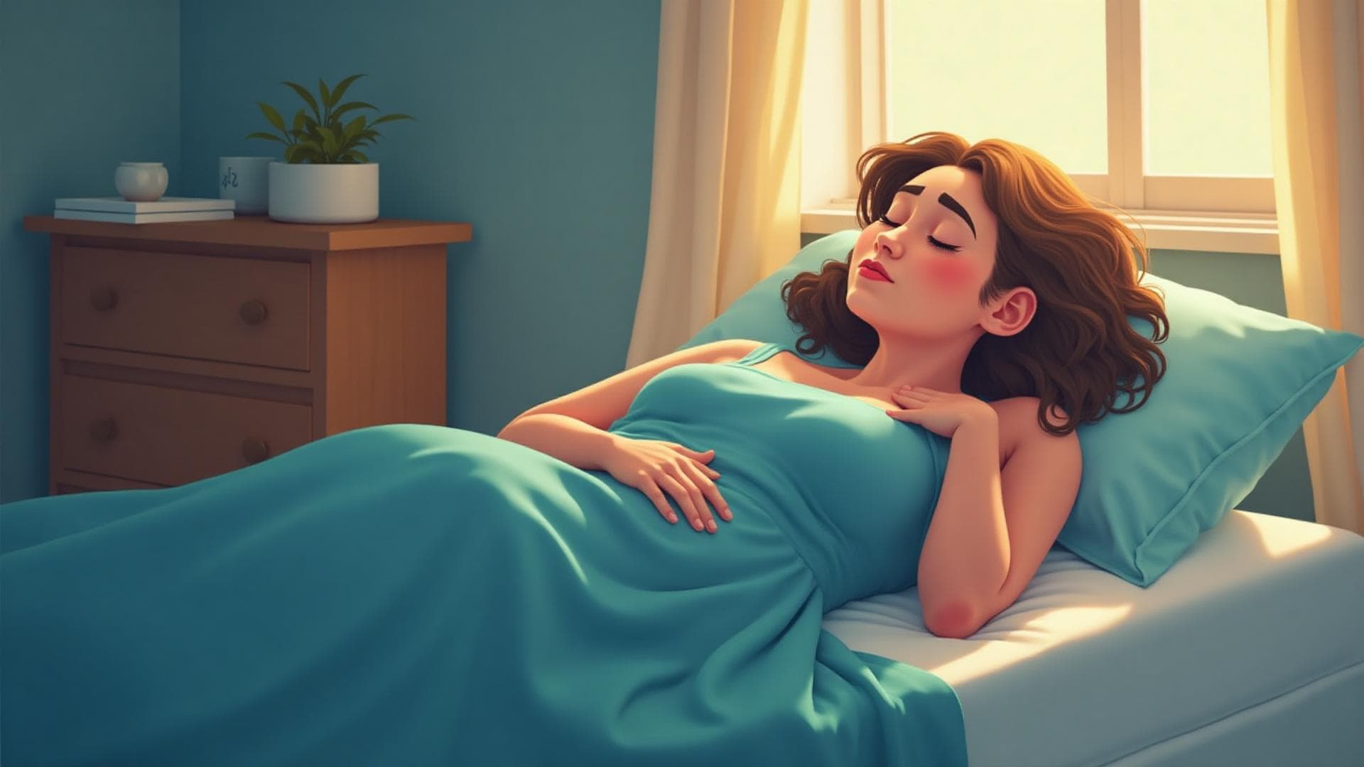 Persona exhausta en la cama - símbolo de SFC y fatiga crónica